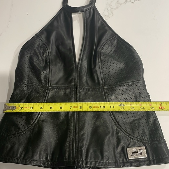 Women's Harley Davidson, leather halter top - Picture 8 of 12